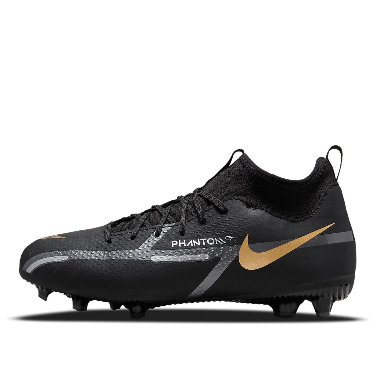 (GS) Nike Phantom GT2 Academy DF MG 'Black Metallic Gold' DC0813-007