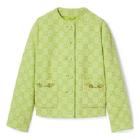 (WMNS) Gucci GG Boucle Cotton Jacket With Horsebit 'Lime green' 784817-Z8BSQ-3439