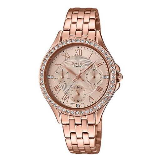 CASIO Female SHEEN Japan / South Korea Fashion Rose Gold Analog SHE-3062PG-9A