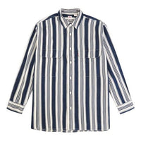 Men's Levis Series Pure Cotton Stripe Long Sleeves Gray Shirt 34583-0001