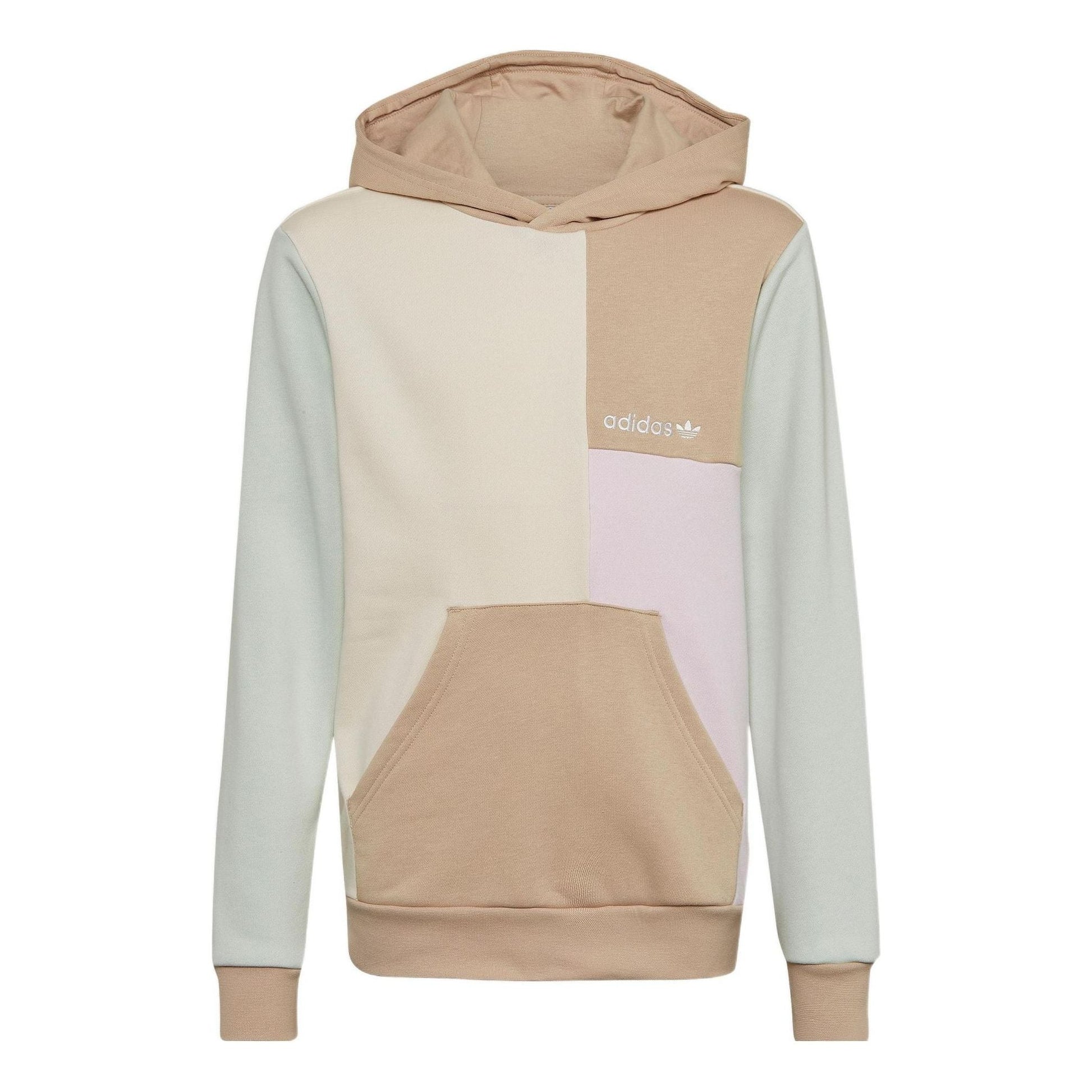 (GS) adidas Colorblock Hoodie Asia Sizing 'Beige' HK9816