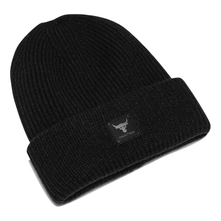 Under Armour Project Rock Beanie Hat 'Black Grey' 1380009-001