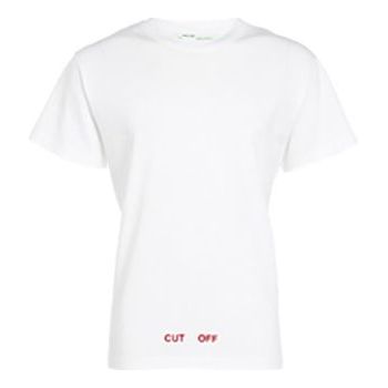 Off-White C O VIRGIL ABLOH FW CUT Alphabet Short Sleeve White OW-SS18-055
