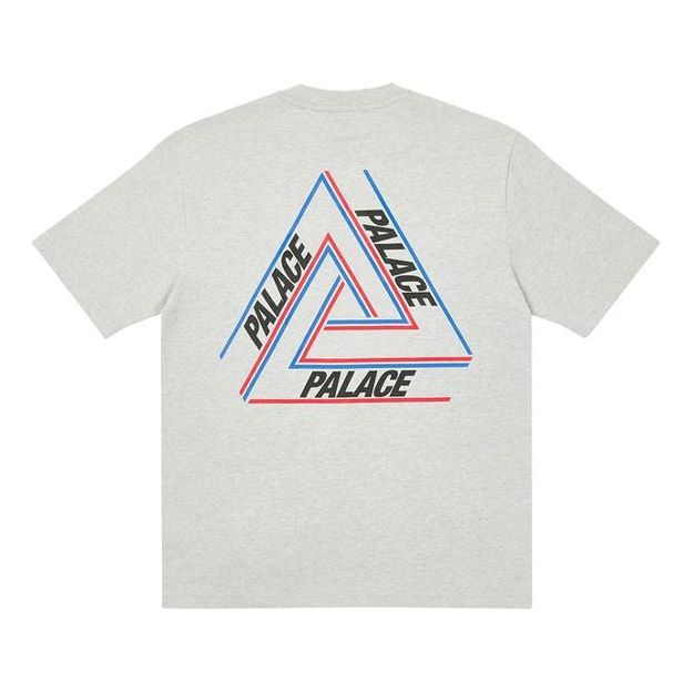 PALACE Basically A Triferg Grey Marl Alphabet Printing Round Neck Short Sleeve Unisex Gray P20TS003