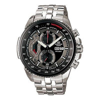 CASIO Waterproof EDIFICE Stainless Steel Strap Sports Quartz Mens Black Analog EF-558D-1A