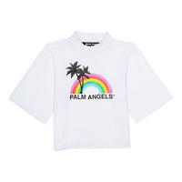 PALM ANGELS Printing Short Sleeve White PWAA020S20JER0060110