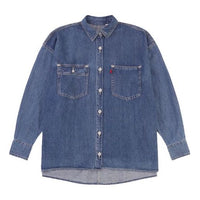 Levis lapel Asymmetric Pocket Denim Shirt Blue A0155-0000