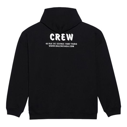 (WMNS) Balenciaga Crew Letter Printing Zipper Female Black 620948TIV751070