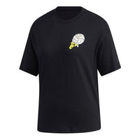 (WMNS) adidas Printing Short Sleeve Black GF0152