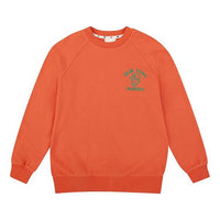 Men's MLB Loose Athleisure Casual Sports Round Neck Long Sleeves Unisex Orange 31MTC3011-50O