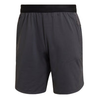 Men's adidas Printing Brand Logo Solid Color Gym Shorts Gray HC4215