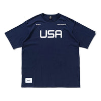 New Balance x WTAPS TC T-Shirt Asia Sizing 'Navy White' MT01605E-CL
