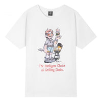 New Balance Funny Printing Round Neck Pullover Short Sleeve White T-Shirt AMT11522-WT