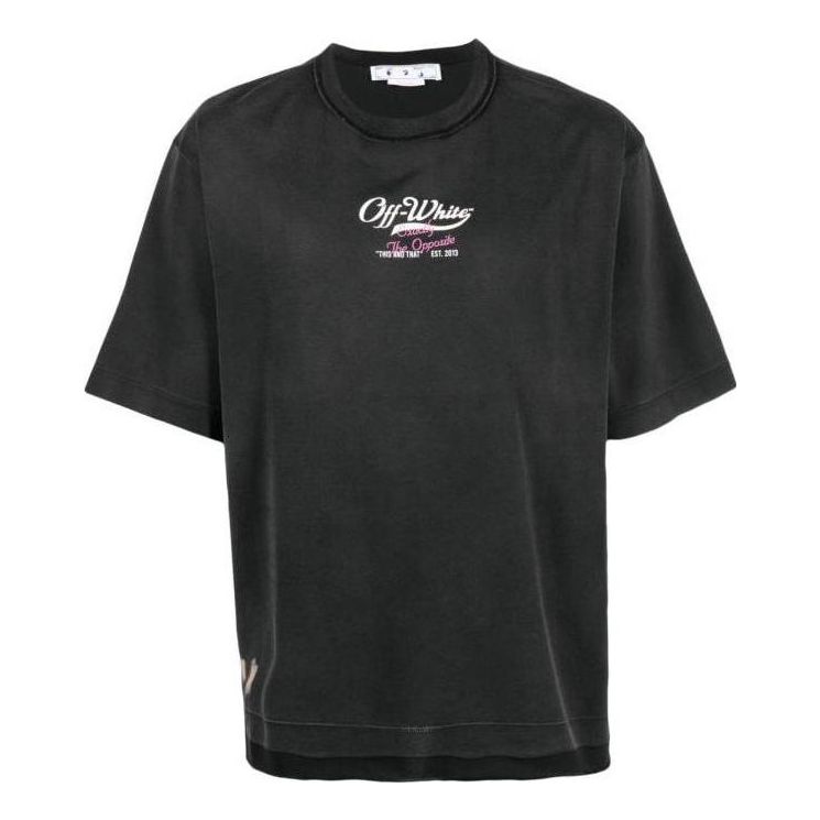 Off-White Wave Off Raw Over T-Shirt 'Black' OMAA152S23JER0021001