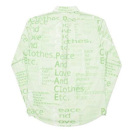PALACE This Is What PALACE Stands For Slogan Long Sleeves Shirt Unisex Green P19HT074