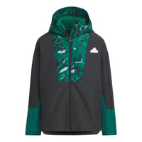 (GS) adidas City Escape Two-In-One Jacket Asia Sizing 'Black Green' IY5021