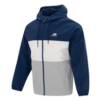 New Balance Lifestyle Hooded Jacket Asia Sizing 'Blue White Grey' 5AD38011-NV