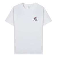 FILA Short Sleeve 2019 Athleisure Casual Sports LOGO Knit Short Sleeve White F11M928190AWT