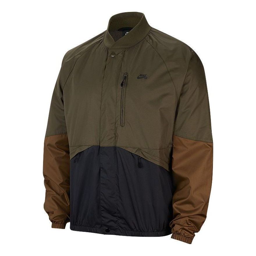 Nike SB Jacket Skateboard Casual Windproof 'Green Brown Black' CK5246-325