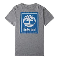Men's Timberland Casual Round Neck Printing Short Sleeve Gray A1OA2052