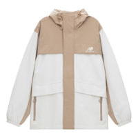 New Balance Logo Urban Remix Woven Jacket Asia Sizing 'White Beige' AMJ33359-BNN