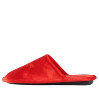 Balenciaga Home Embroidered Velvet Red Slippers 617603W2BS16501