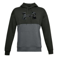 Men's Under Armour Rival Colorblock Training Sports Fleece Green 1357098-310