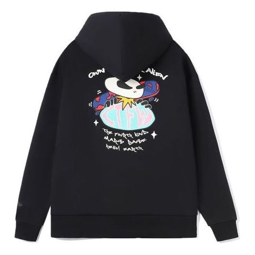 Li-Ning CF MARS Fashion Stay Warm Loose Pullover 'Black White' AWDRD69-5