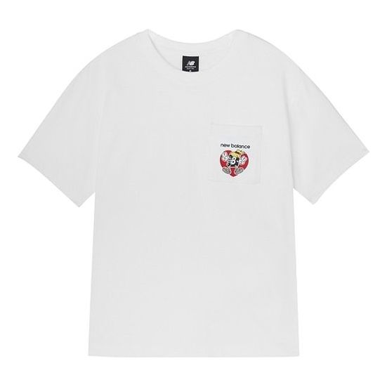 (WMNS) New Balance Funny Printing Short Sleeve White AWT03364