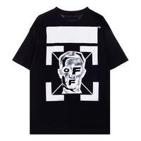 Off-White Back Alphabet Printing Short Sleeve Black OMAA038E20JER0091001