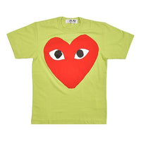 (WMNS) COMME des GARCONS PLAY Large Red Love Round Neck Short Sleeve Green AZ-T273-051-2