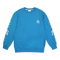 MLB Athleisure Casual Sports Round Neck Long Sleeves Unisex Blue 31MTS1011-50U