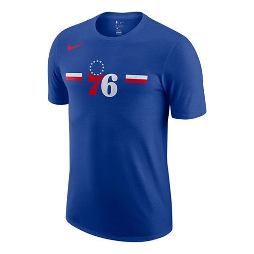 Nike AS PHI M NK DRY TEE ES LOGO ST Philadelphia 76ers Basketball Short Sleeve Blue 933550-495