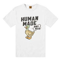 Men's HUMAN MADE Printing ribbed Round Neck White HM18TE004-WHT