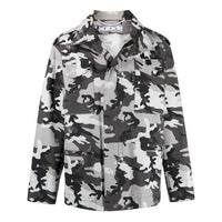 Off-White Men's SS21 Logo Camouflage Jacket Slim Fit Gray OMEL015S21FAB0010900