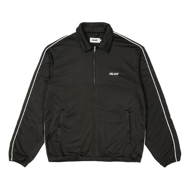 PALACE SS21 Relax Track Top Black Alphabet Logo Printing Zipper Jacket Unisex P20PK001