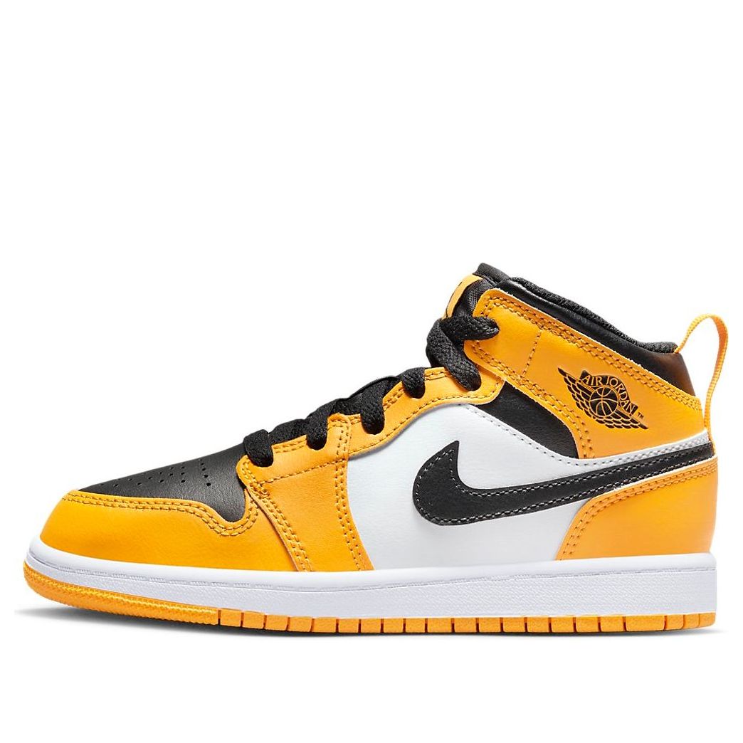 (PS) Air Jordan 1 Mid 'Reverse Yellow Toe' 640734-701