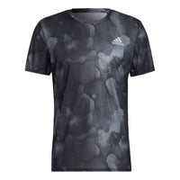 Men's adidas Alphabet Logo Printing Round Neck Pullover Short Sleeve Japanese Version Gray T-Shirt HA6542