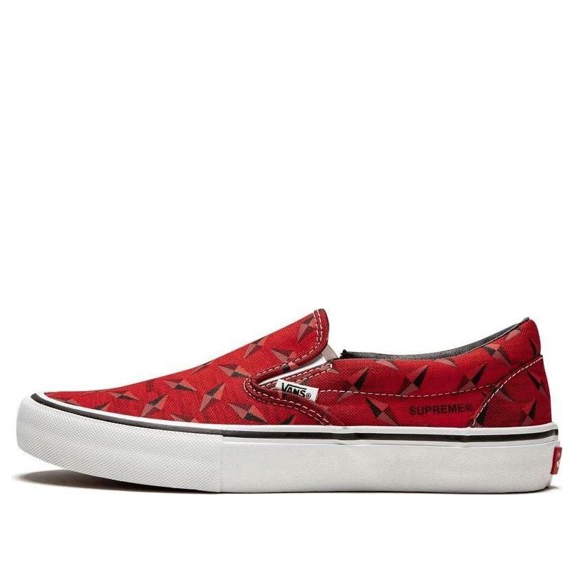Vans Supreme x Classic Slip-On Pro 'Diamond Plate Red' VN0A347VTEH