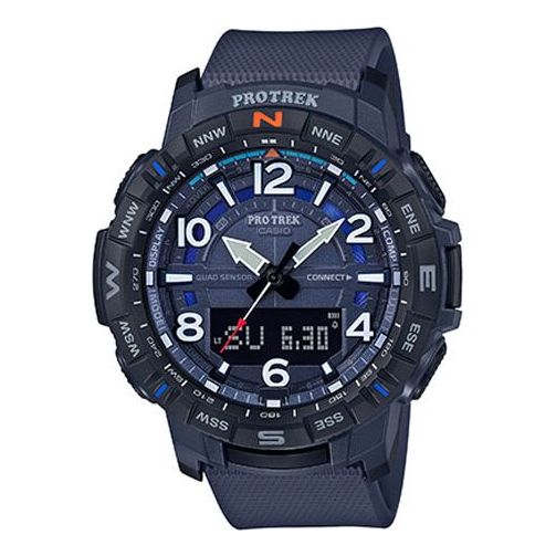CASIO Quartz Waterproof Sports Mens Blue Analog/Digital Combo PRT-B50-2PR