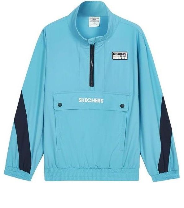 (GS) Skechers x Paper Plays LA Half-Zip Jacket 'Blue Black' L321B008
