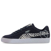 (GS) PUMA Basket Canvas Winter 'Time 4 Change - Peacoat' 374300-02
