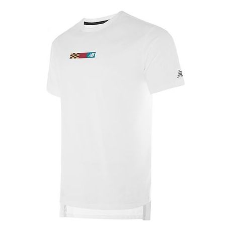 New Balance Round Neck Short Sleeve 'White' MT03062-WM