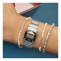 Men's CASIO VINTAGE Series Mini Retro Series LA670WEAD-1EF Mens Silver Digital LA670WEAD-1EF2021