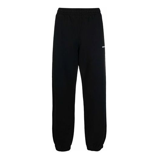 Men's Off-White SS22 Printing Straight Loose Casual Long Pants/Trousers Black OWLB023C99FAB0021001