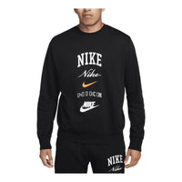 Nike Club Fleece Graphic Sweatshirt 'Black' FN2610-010
