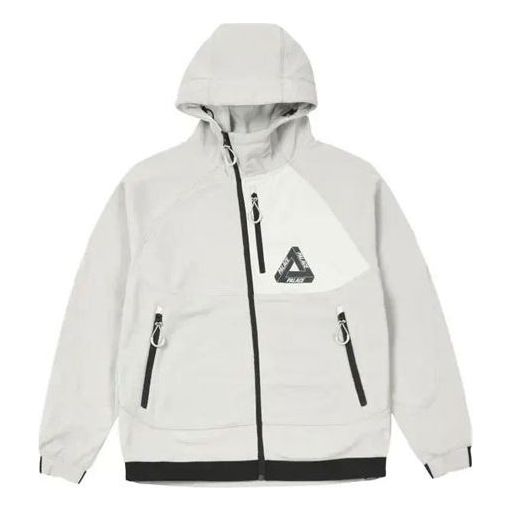 Palace FW21 Polar Fleece Asymmetric Jacket 'White' P21JK059