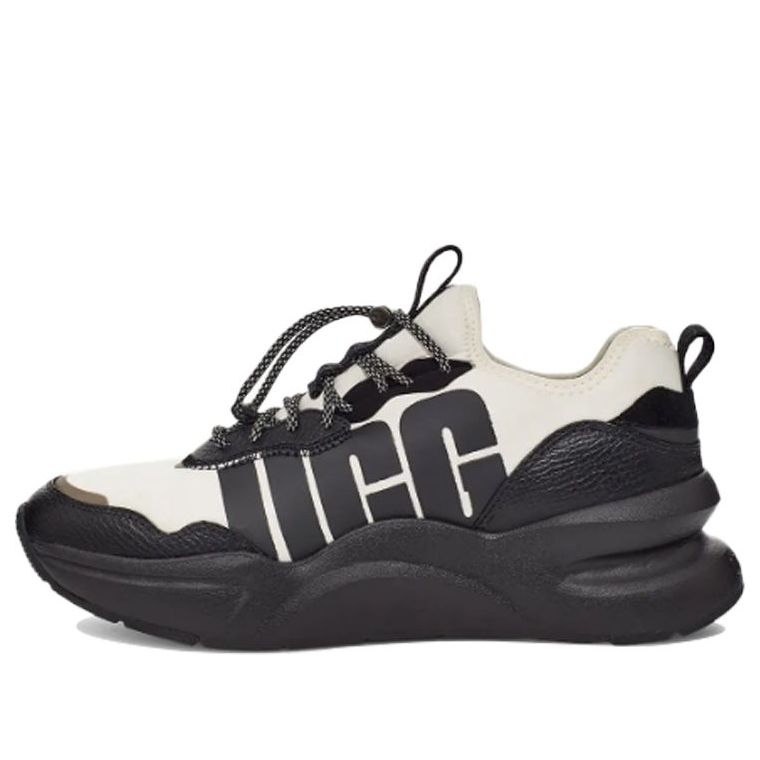 (WMNS) UGG La Daze Wear-resistant Cozy Sports Thick Sole Shoe White Black 1114494-BWHT