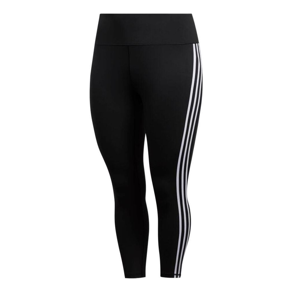 (WMNS) adidas Believe This 3-Stripes 7/8 Tights (Plus Size) Asia Sizing 'Black ' FJ7149
