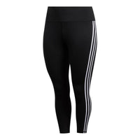 (WMNS) adidas Believe This 3-Stripes 7/8 Tights (Plus Size) Asia Sizing 'Black ' FJ7149